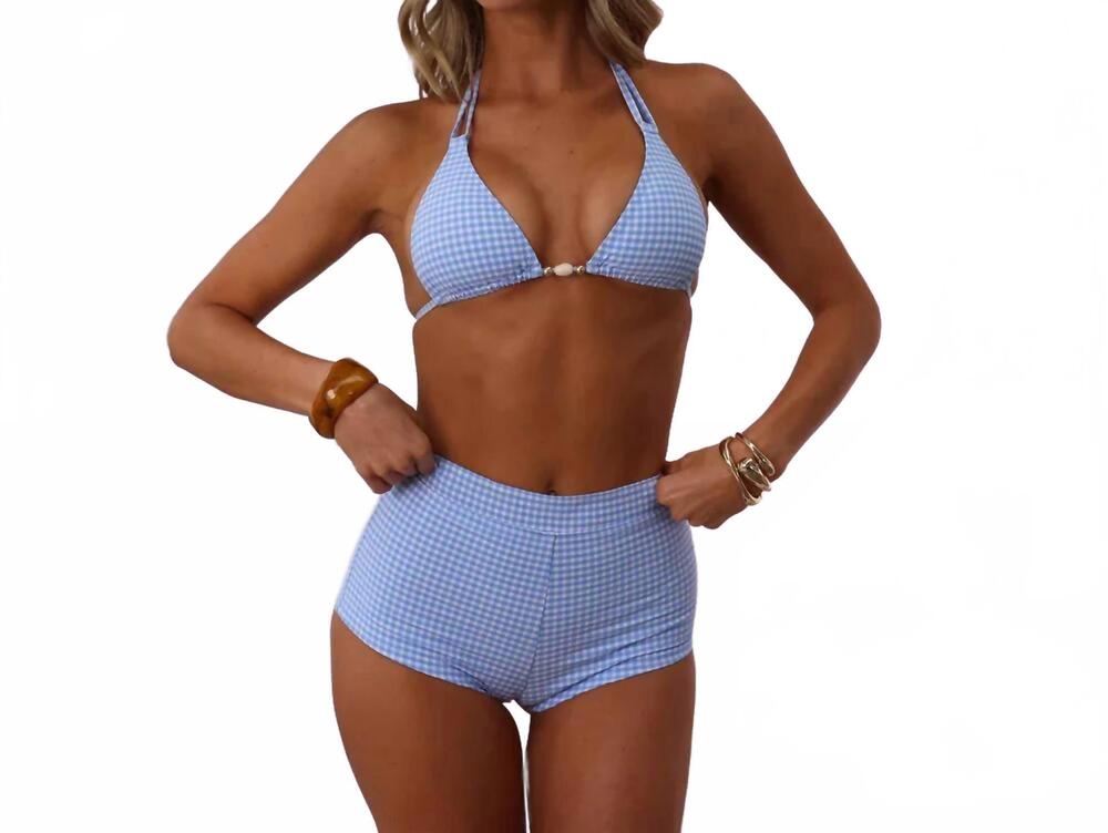 NEW KULANI KINIS simple strap halter bikini top in skinny dip